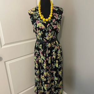 Tropical print dress